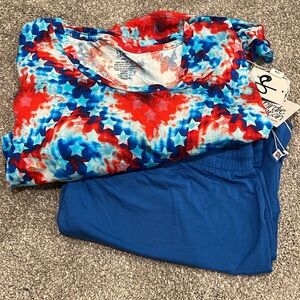 Women’s birdie bean pajama set. Patriotic